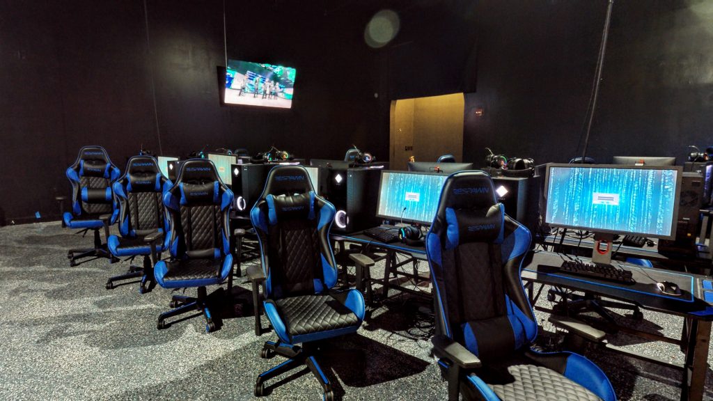 Orlando eSports venue. comfortable seating, top-of-the-line PCs
