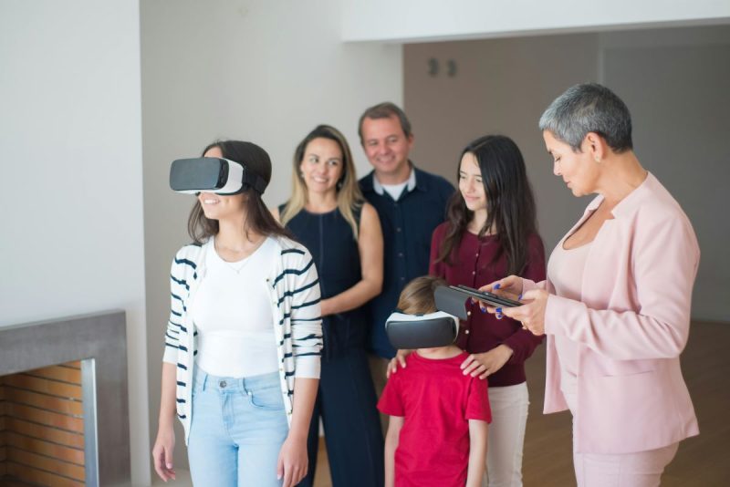 Older couple using VR sets